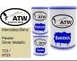Preview: Mercedes-Benz, Pewter Silver Metallic, 723 / 9723: 500ml Lackdose + 500ml Klarlack + 250ml Härter - Set, von ATW Autoteile West.